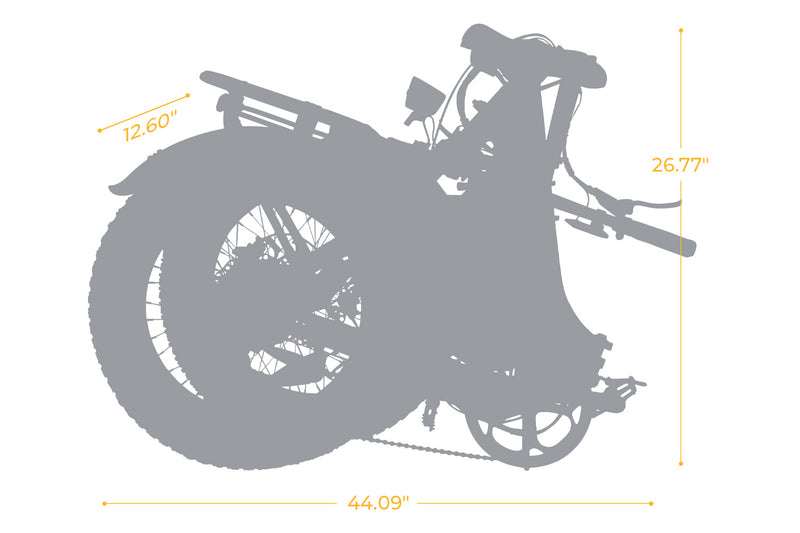 folding ebike size