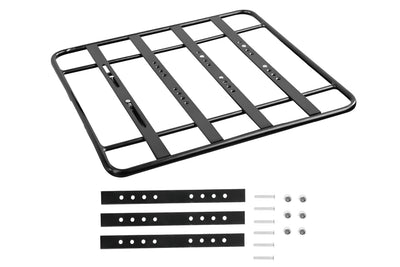 Black aluminum alloy ebike platform rack with installation components