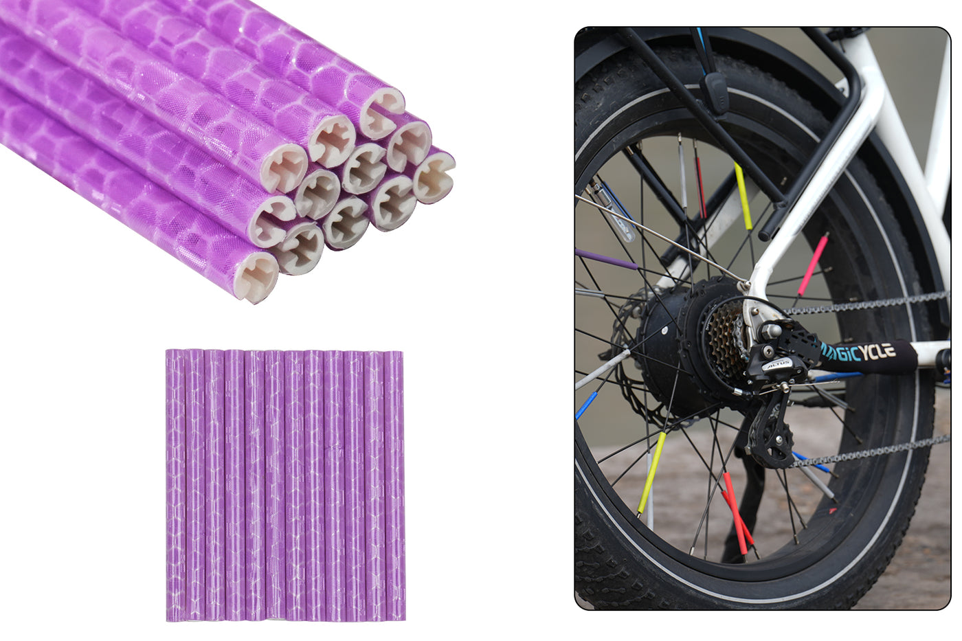 Ebike Spoke reflectors, 36 Pieces Reflective Spoke Covers