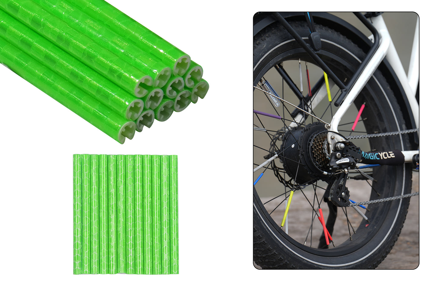 Ebike Spoke reflectors, 36 Pieces Reflective Spoke Covers