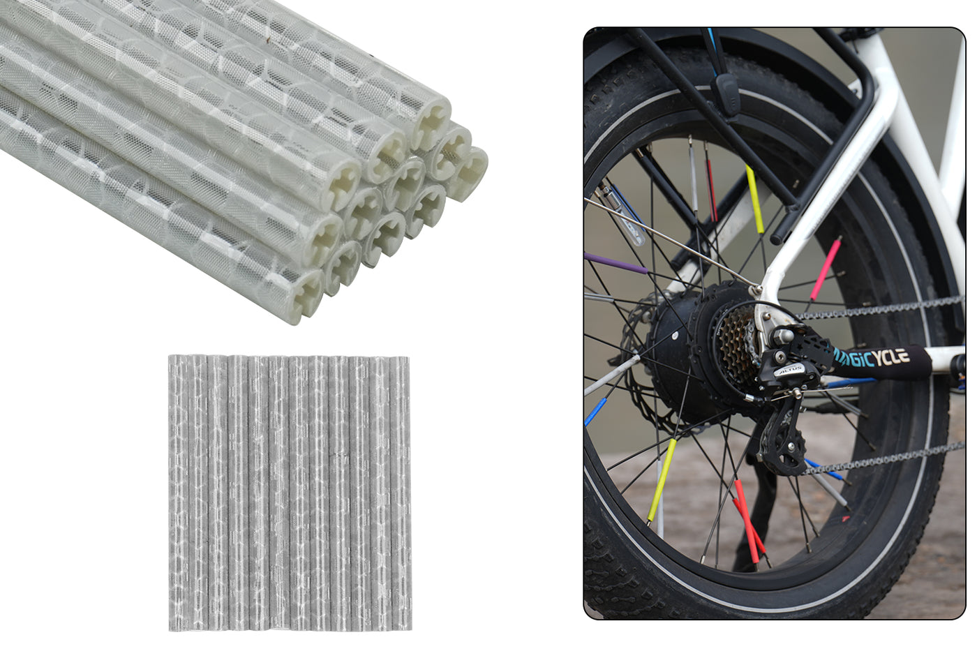 Ebike Spoke reflectors, 36 Pieces Reflective Spoke Covers