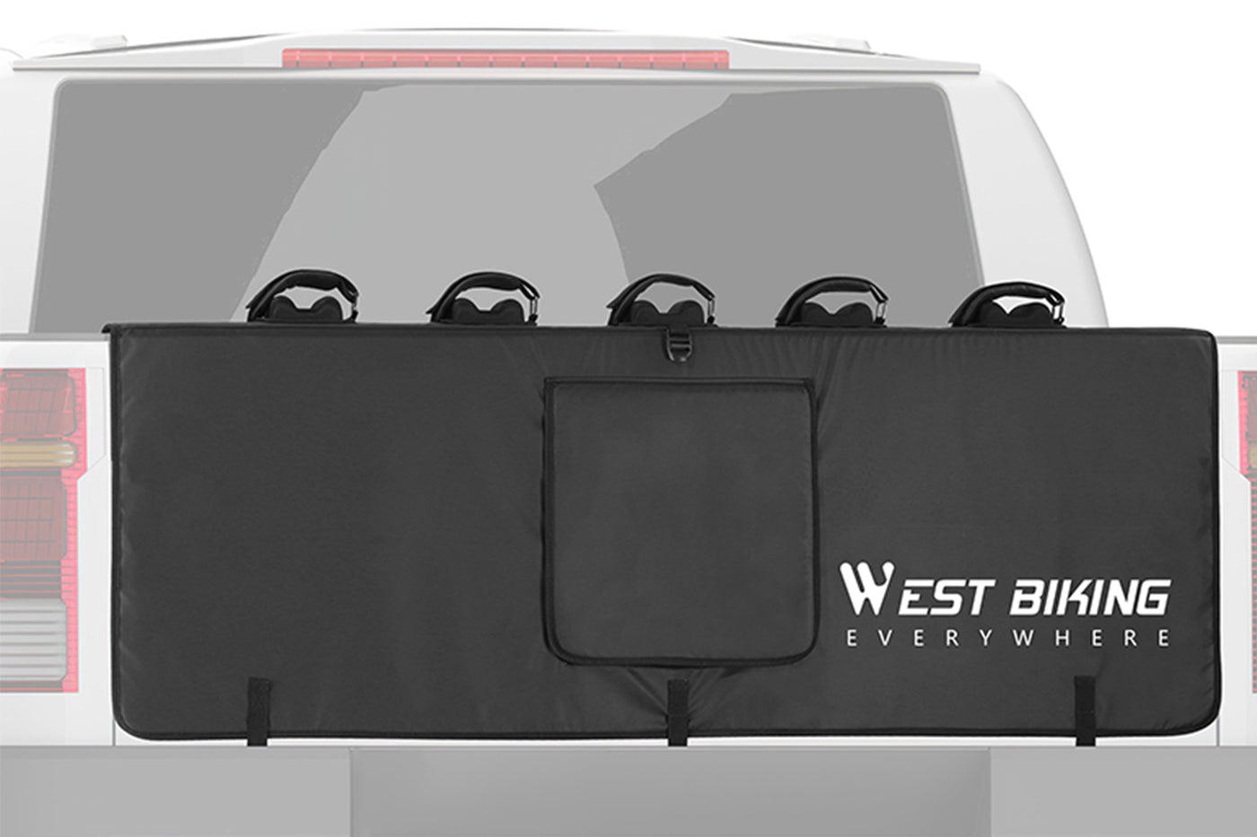 WestBiking tailgate bike pad designed to hold multiple bikes on trucks